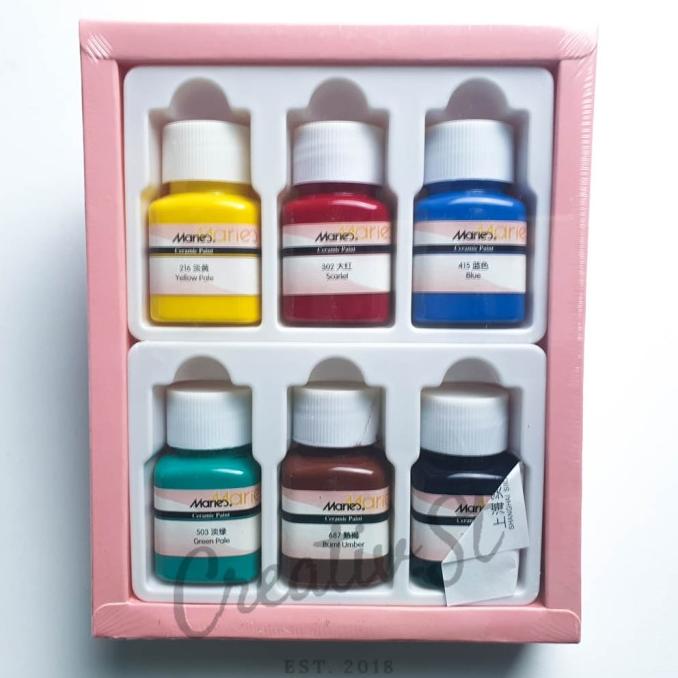 

TERBARUU!! Maries Ceramic Paint 6 Color SET Cat Keramik TERLARIS
