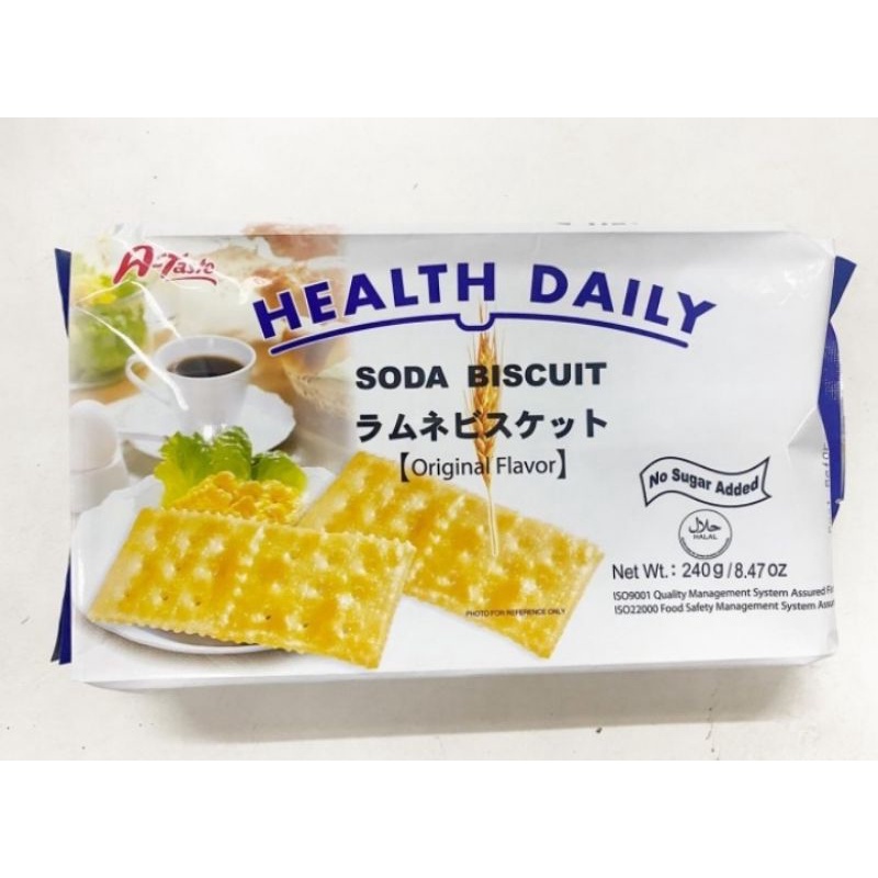

Health Daily Soda Biscuit Original Flavor No Sugar Added 240 gr