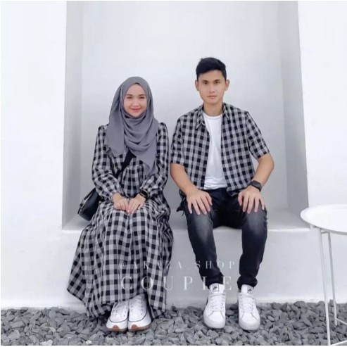 BAJU COUPLE BAHARI(SIZE L,XL) KATUN KOTAK LAPIS FURING /SIZE JUMBO XL / GAMIS COUPLE ASDF COUPEL MUS