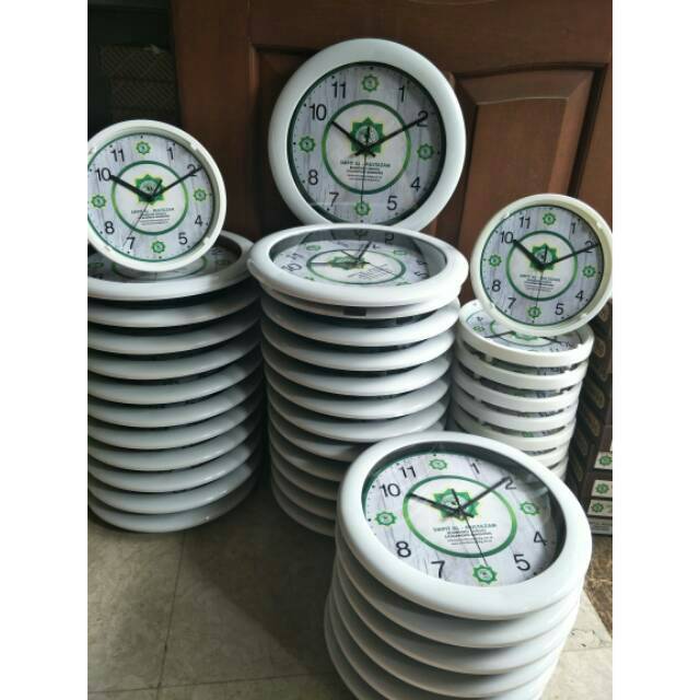 Jam Dinding Custom Promosi /Souvenir 30cm Logo Usaha Kualitas Bagus