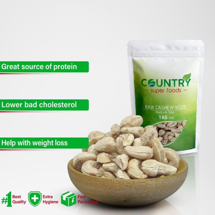 

TERBARU CASHEW W320 RAW - 1 KG - KACANG MEDE W320 MENTAH