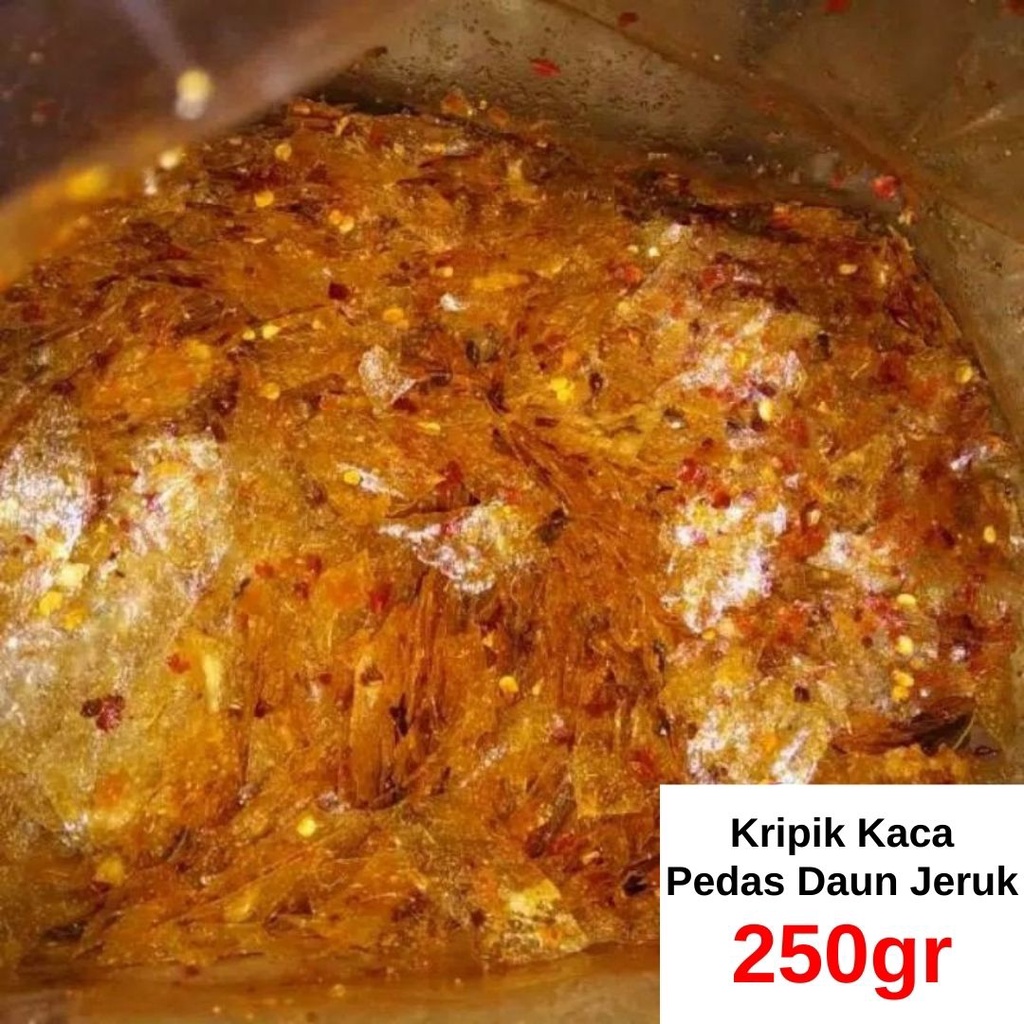 

Keripik Kaca Pedas Daun Jeruk Kripca Matang Siap Makan 250gr