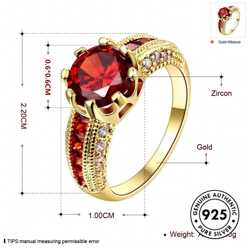 Cincin Pasangan Bahan S925 Warna Rose Gold