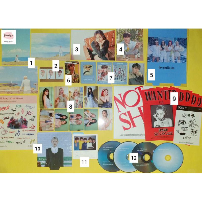 SALE ALL PC & POSTCARD | BTS, GFRIEND, TXT, BLACKPINK, WANNAONE, ITZY