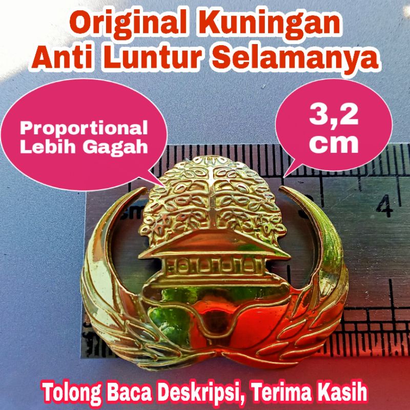 Pin Korpri - Magnet - Real Handmade - Kuningan Original - Anti Luntur - Terlengkap - Semua Ukuran tersedia -Terkecil - Kecil - Standar -Besar - Terbesar