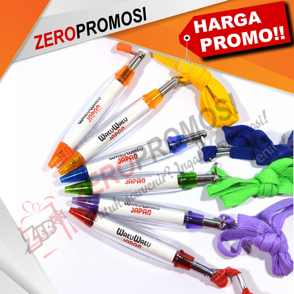 

Souvenir Pulpen Insert Sticker Pen Cabe Tali Promosi