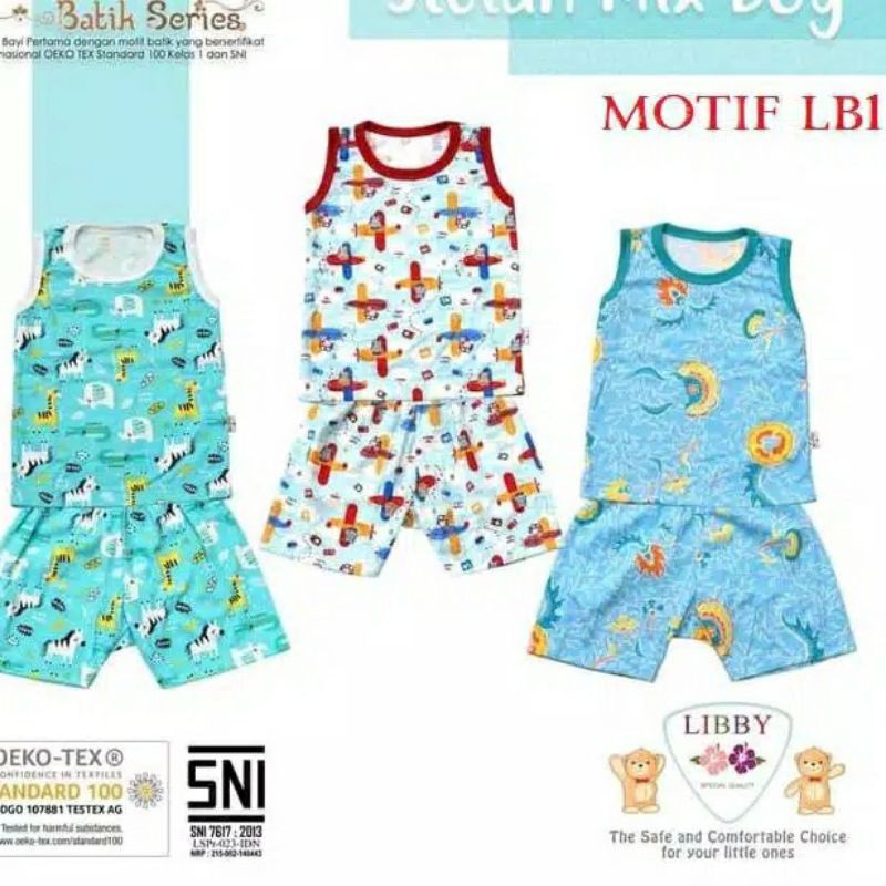 Setelan Kutung SINGLET LIBBY SML Baju Bayi Piyama Spesial Katun