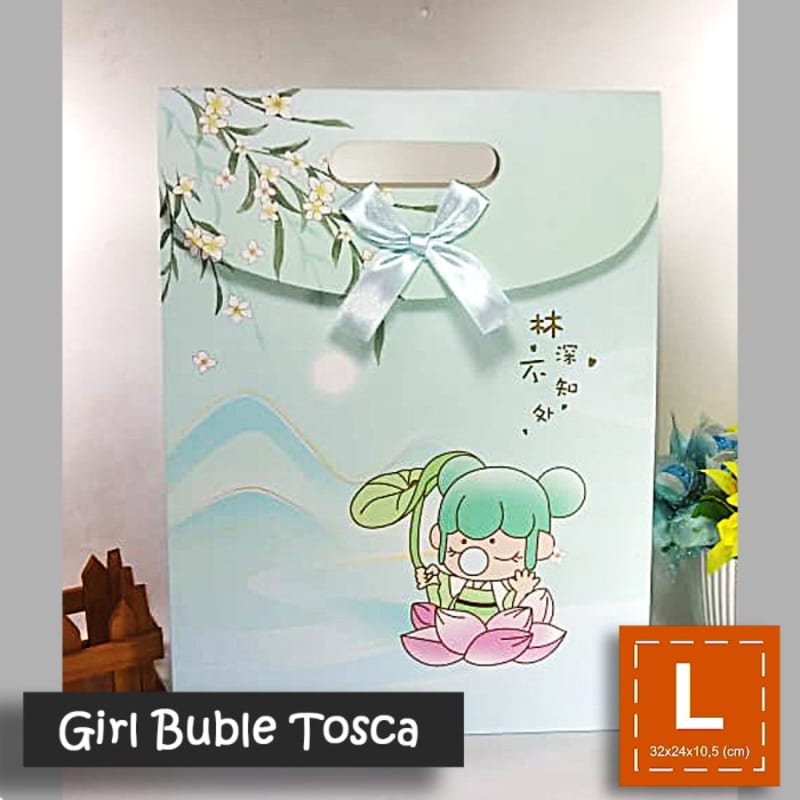 

Paper Bag Motif / Tas Kertas Kado / Tas Ulang tahun - L GIRL BUBBLE