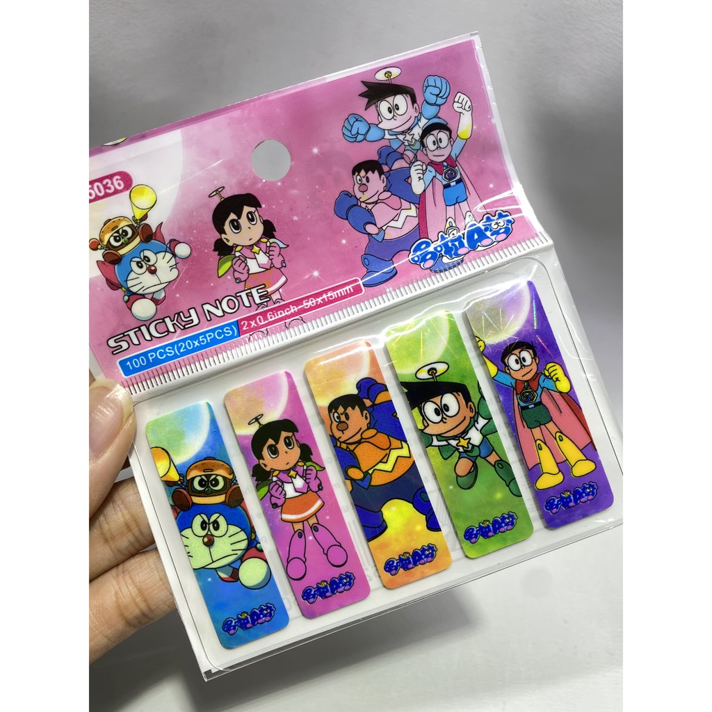 STICKY NOTE  HOLOGRAM 1 SET 100PCS-STICKY DORAEMON