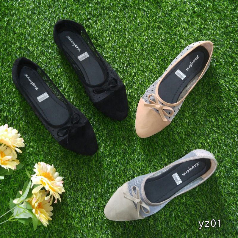 BORNEO YZ01 SEPATU FLAT FLATSHOES BRUKAT BY XAVYERA