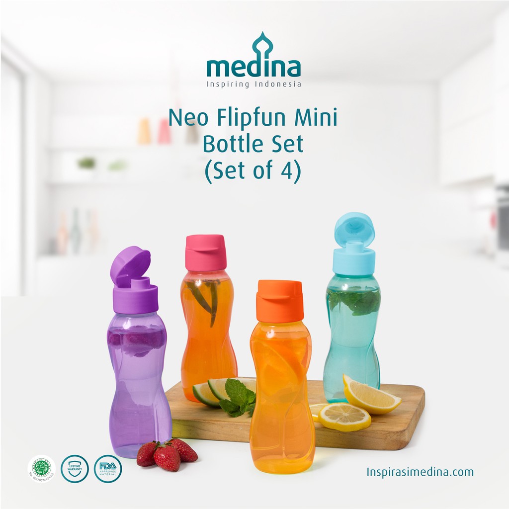 Botol Air Minum Neo Flipfun Mini Bottle Set 350 ML