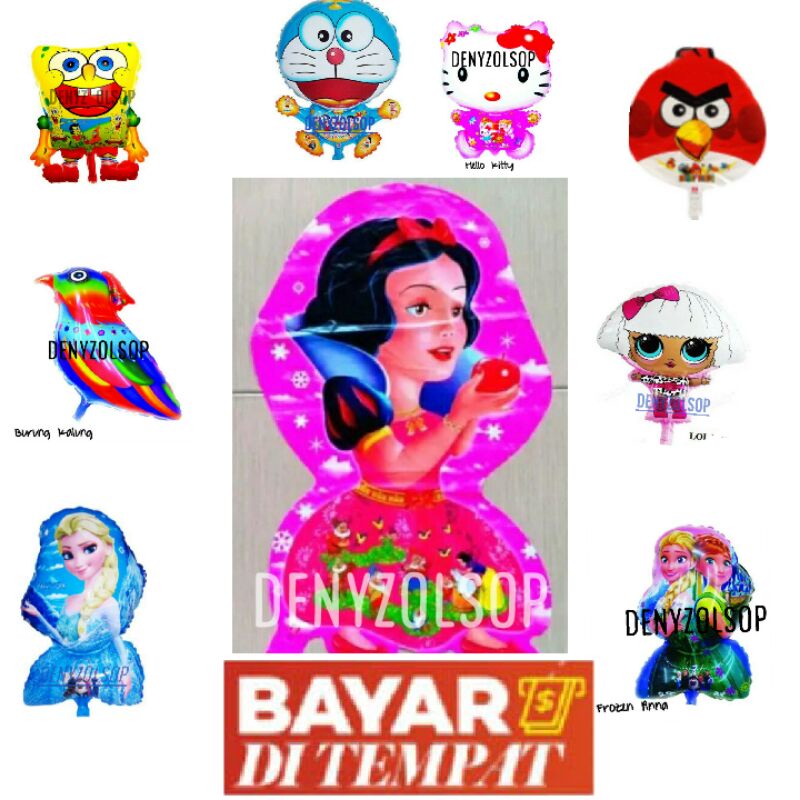BALON GAS KARAKTER / BALON GAS HELIUM FORZEN HELO KITY DORAEMON SPONG BOB MARSHA LOL