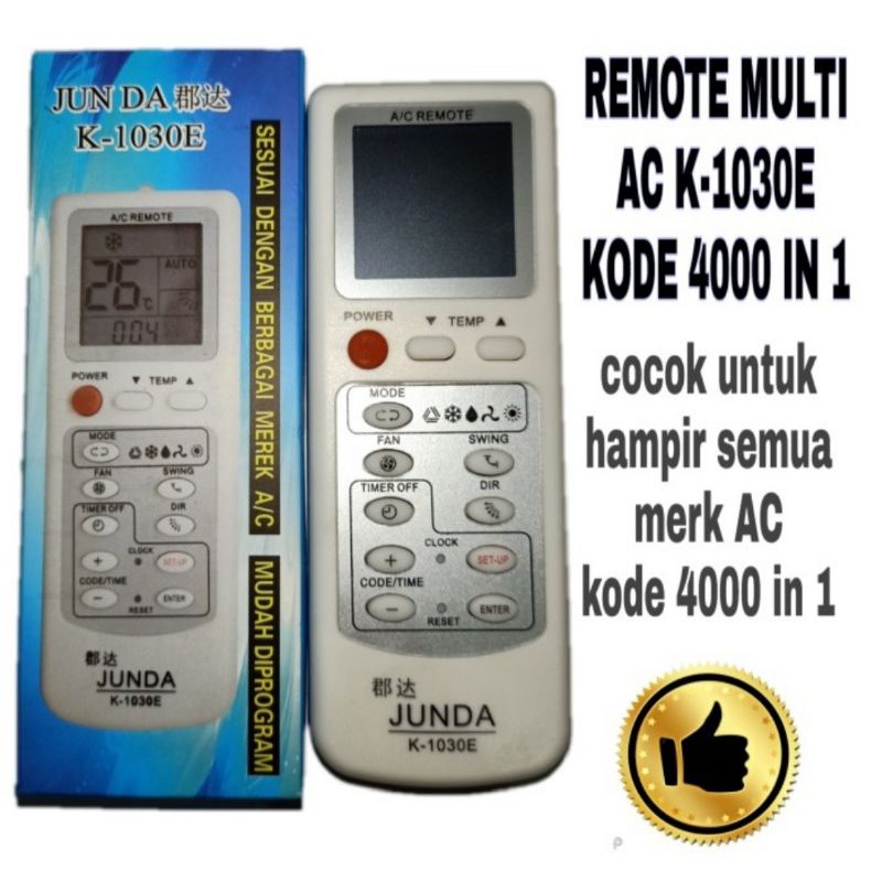 Remot AC Multi // Universal Junda K-1030E