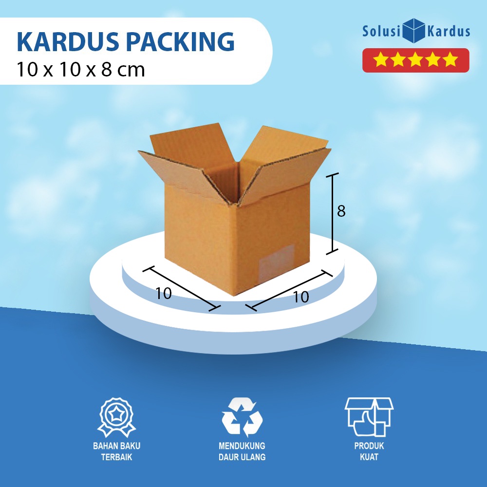 

Box | Dus | Kotak | Kemasan Packing | Karton | Kardus Polos 10x10x8