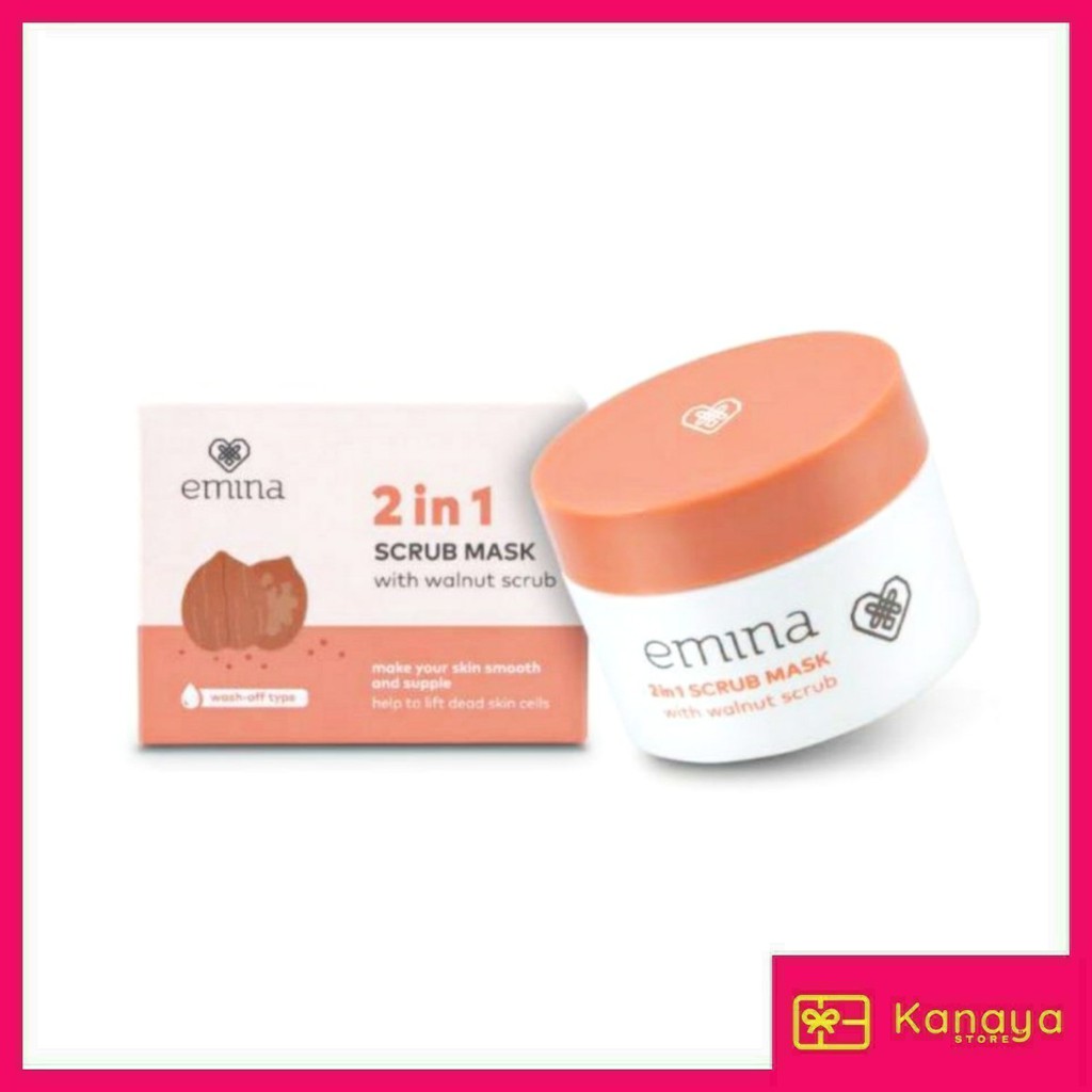 (BISA COD) Emina 2 In 1 Scrub Mask
