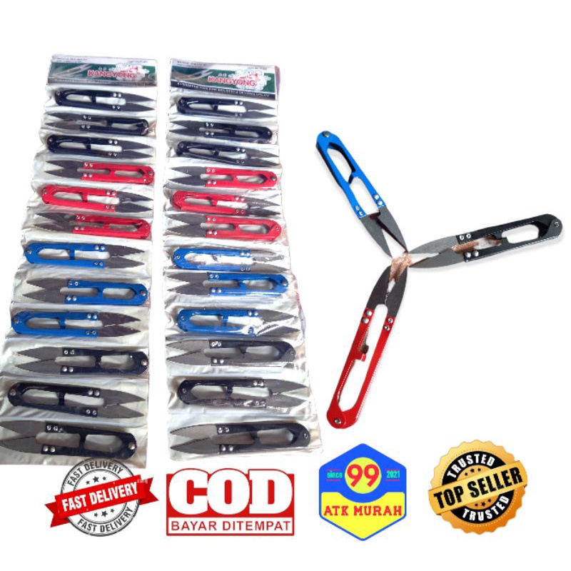 CEKRIS isi 12/Gunting cekris/pemotong benang/alat menjahit/gunting potong