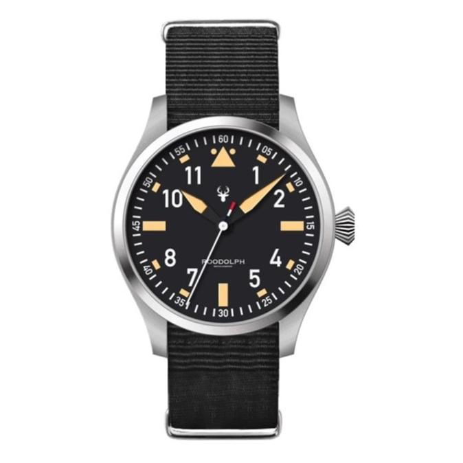 Jam Tangan Pria Roodolph Watch Roadpilot Silver Black