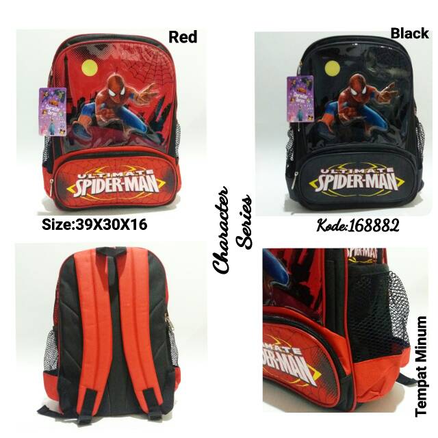Tas sekolah ransel backpack anak cowo spiderman CS168822 tas anak karakter