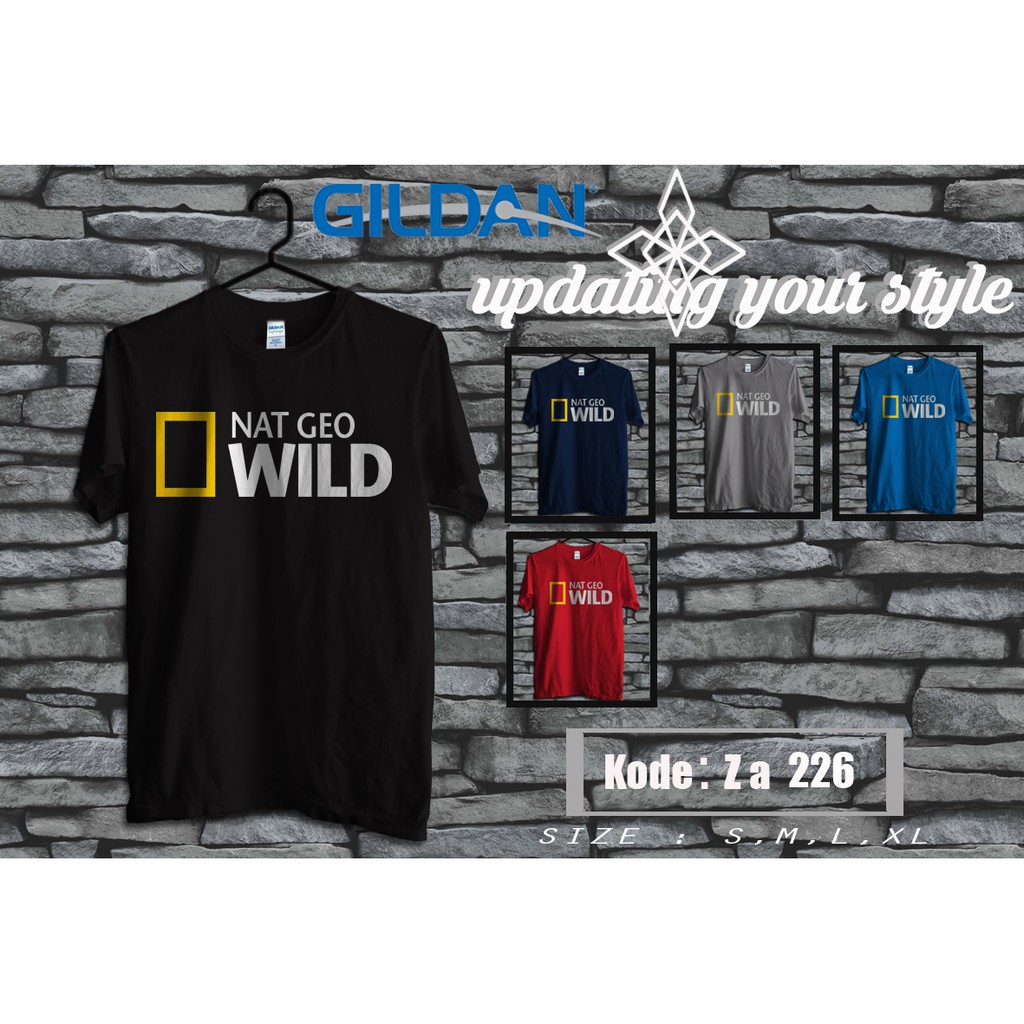 kaos nat geo wild original gildan za226
