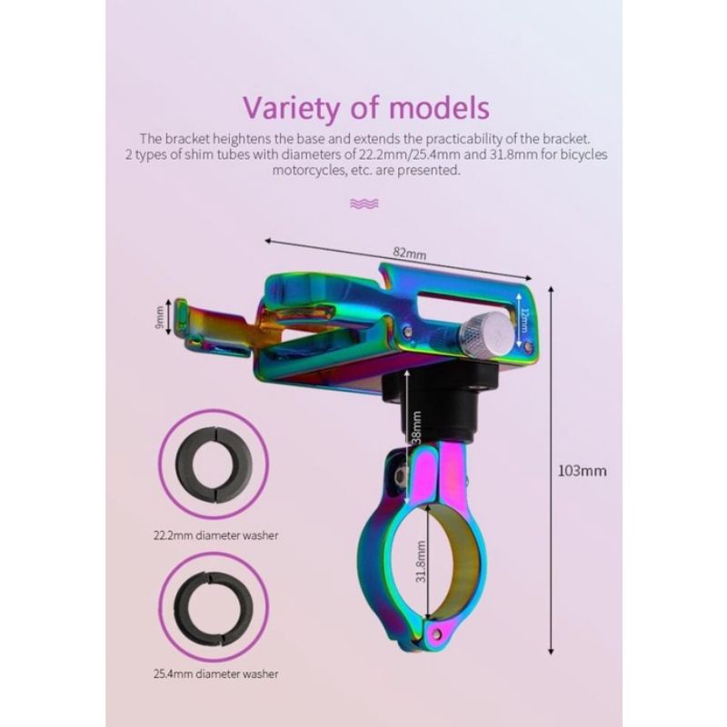 GUB P30 Phone Holder Alluminium Aloy Rainbow Original Holder Handphone