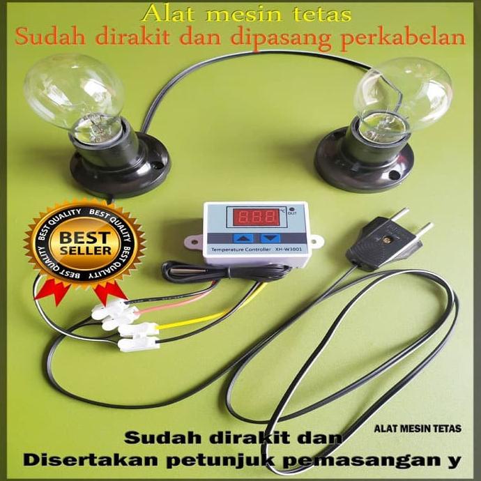 [[BISA COD]] paket termostat digital xh3001 dengan dua buah lampu sudah dirakit ORIGINAL