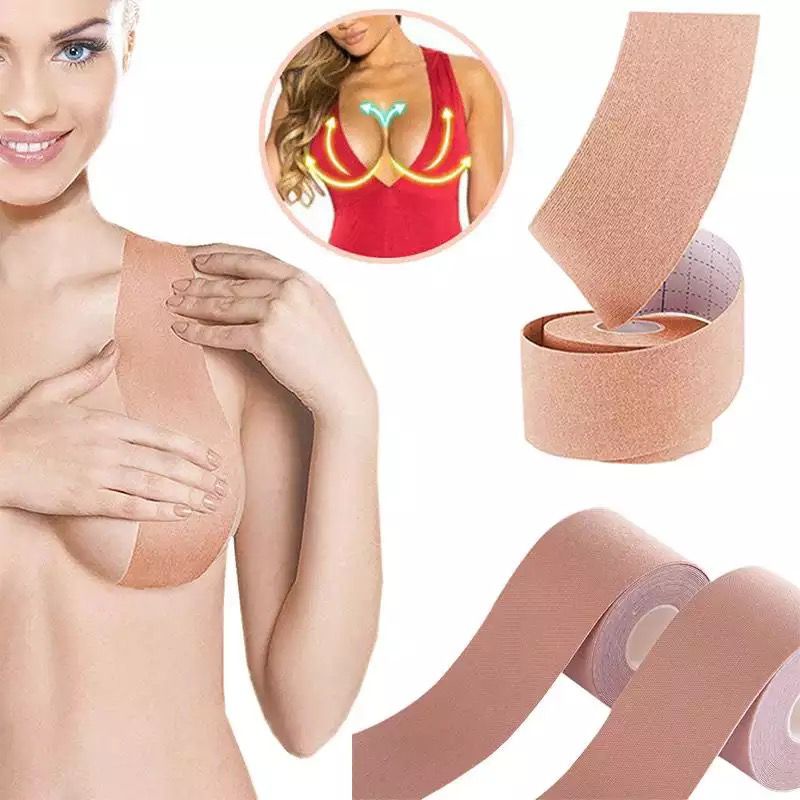 Body Tape Plaster Payudara Bra Roll Perekat Angkat Payudara Invisible Bra Stiker Boob Tape Elastis Nipple Tape Roll 5CM x 5M F682