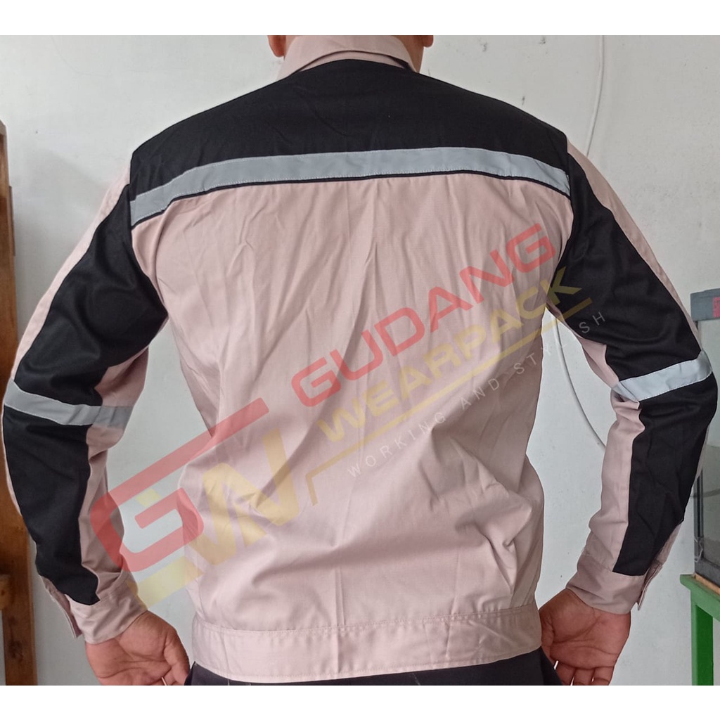 WEARPACK ATASAN Gudang Wearpack - Baju Kerja Seragam Proyek Warna COKSU - HITAM