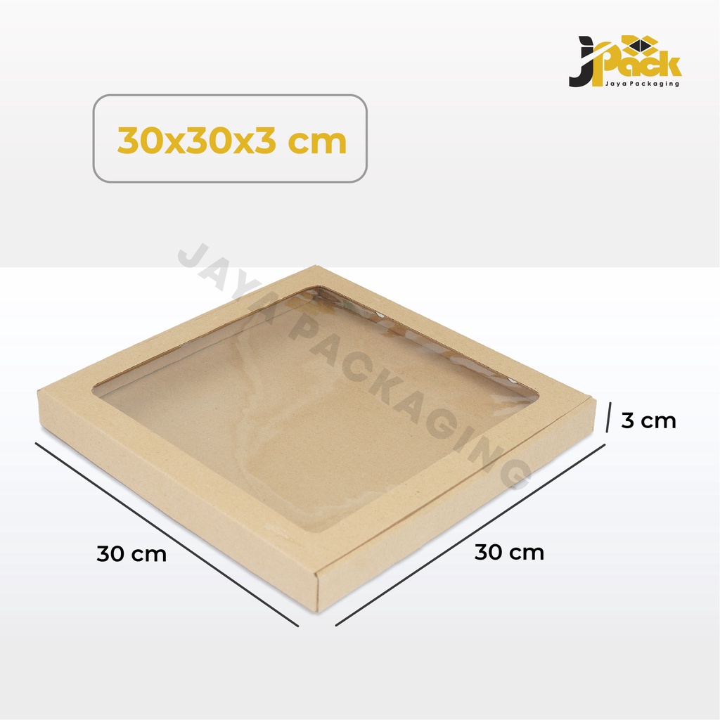

Box Packing 30x30x3 cm EFlute (Window) kardus/Pizza/Polos/Hampers/hoodie/mukena/hijab/brownis