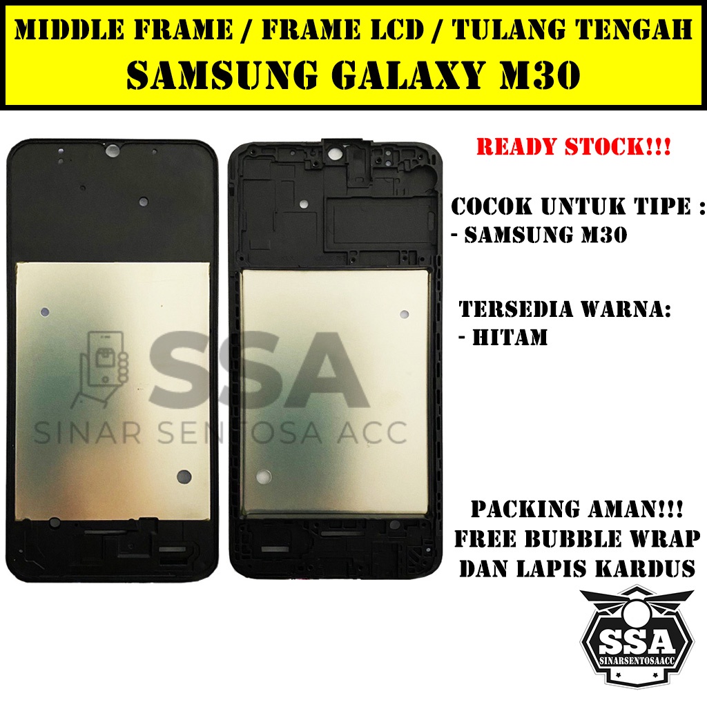 Tulang Tengah Middle Frame LCD Samsung Galaxy M30 Original 100% Tulang Casing Bezel Bezzel Bazel Handphone HP Ori Original Awet Murah M 30