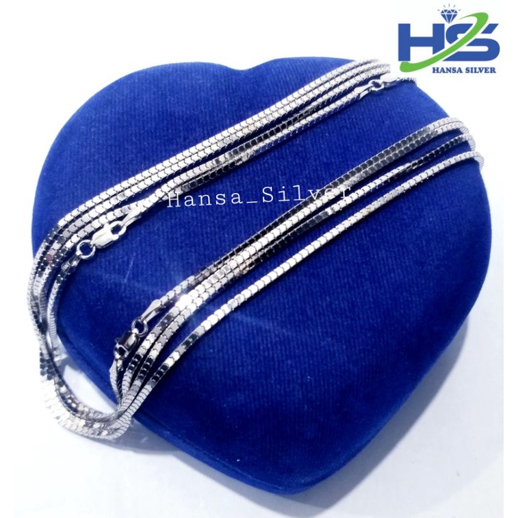 Kalung Perak Anak Silver Asli 925 Lapis Emas Putih Milano - Perak Asli 925 Anti Karat