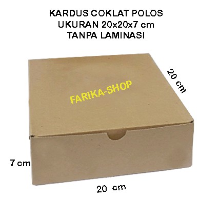 

Kardus ukuran 20x20x7 cm / Box Packaging / Paper Box Dus Makanan Kotak Makan Non Laminasi