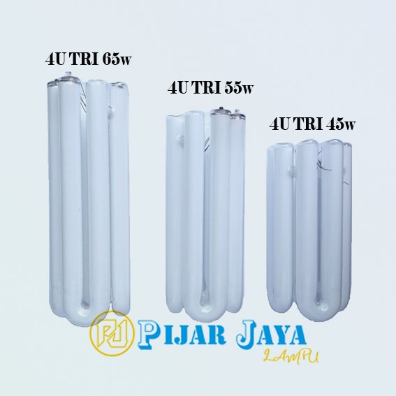 x25 pcs Kaca Lampu 4U 45 watt Triband Jari 45w + PACKING KAYU