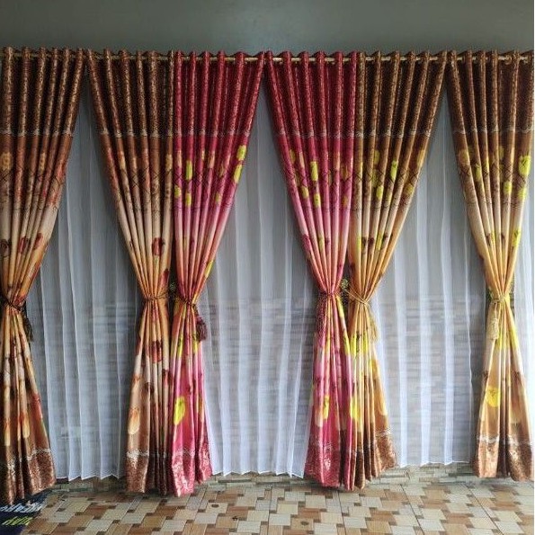 Hordeng Gorden print mas bahan tebal dan mewah
