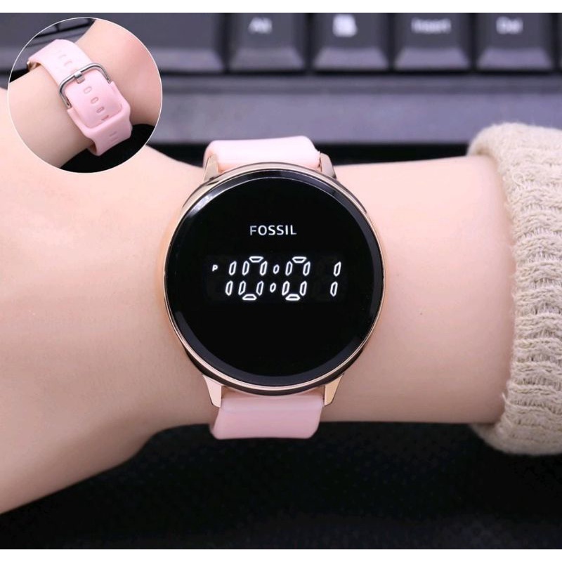 Jam Tangan Digital FossiI Terlaris Touch Watch Rubber Halus Jam Tangan Pria Wanita Layar Sentuh