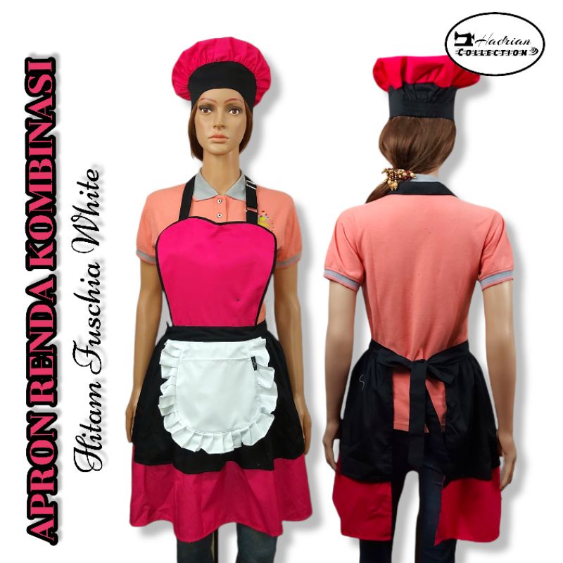 Celemek/ Apron Renda Kombinasi Warna
