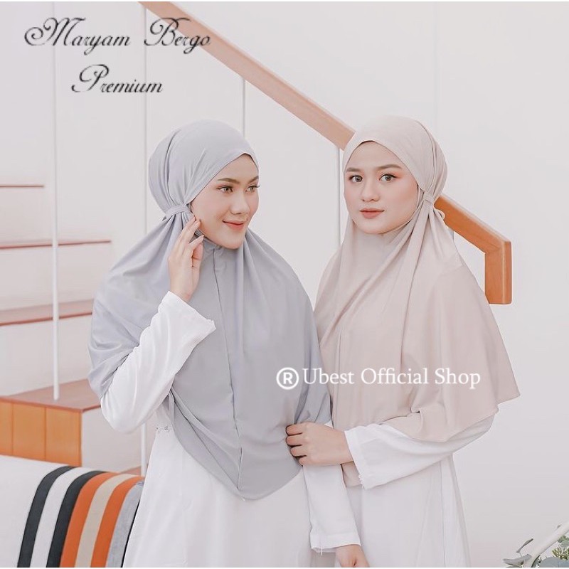 HIJAB BERGO Maryam Italiano / Hijab instant Maryam / Hijab maryam Bergo / Jilbab Maryam Diamond