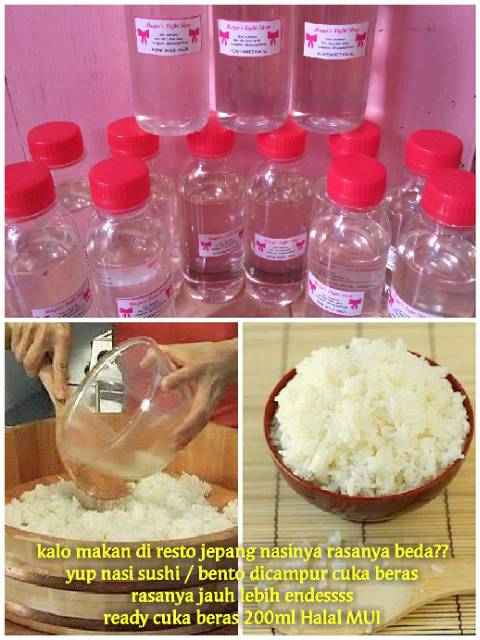 Cuka jepang 100ml 200 ml cuka sushi cuka nasi seasoning rice vinegar halal mui nasi jepang cuka beras bumbu sushi termurah