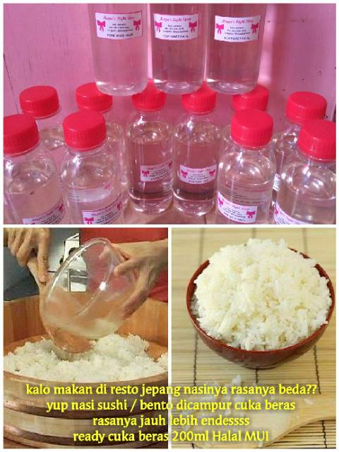 Cuka jepang 100ml 200 ml cuka sushi cuka nasi seasoning rice vinegar halal mui nasi jepang cuka beras