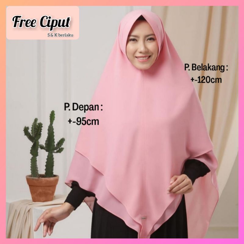 TERPOPULER HIJAB CERUTTY JUMBO - JILBAB CERUTY 2 LAYER - HIJAB SYAR'I CERUTY - HIJAB KHIMAR CERUTY