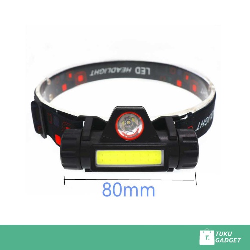 TGID Senter Kepala LED Headlamp Q5 + COB USB Rechargeable