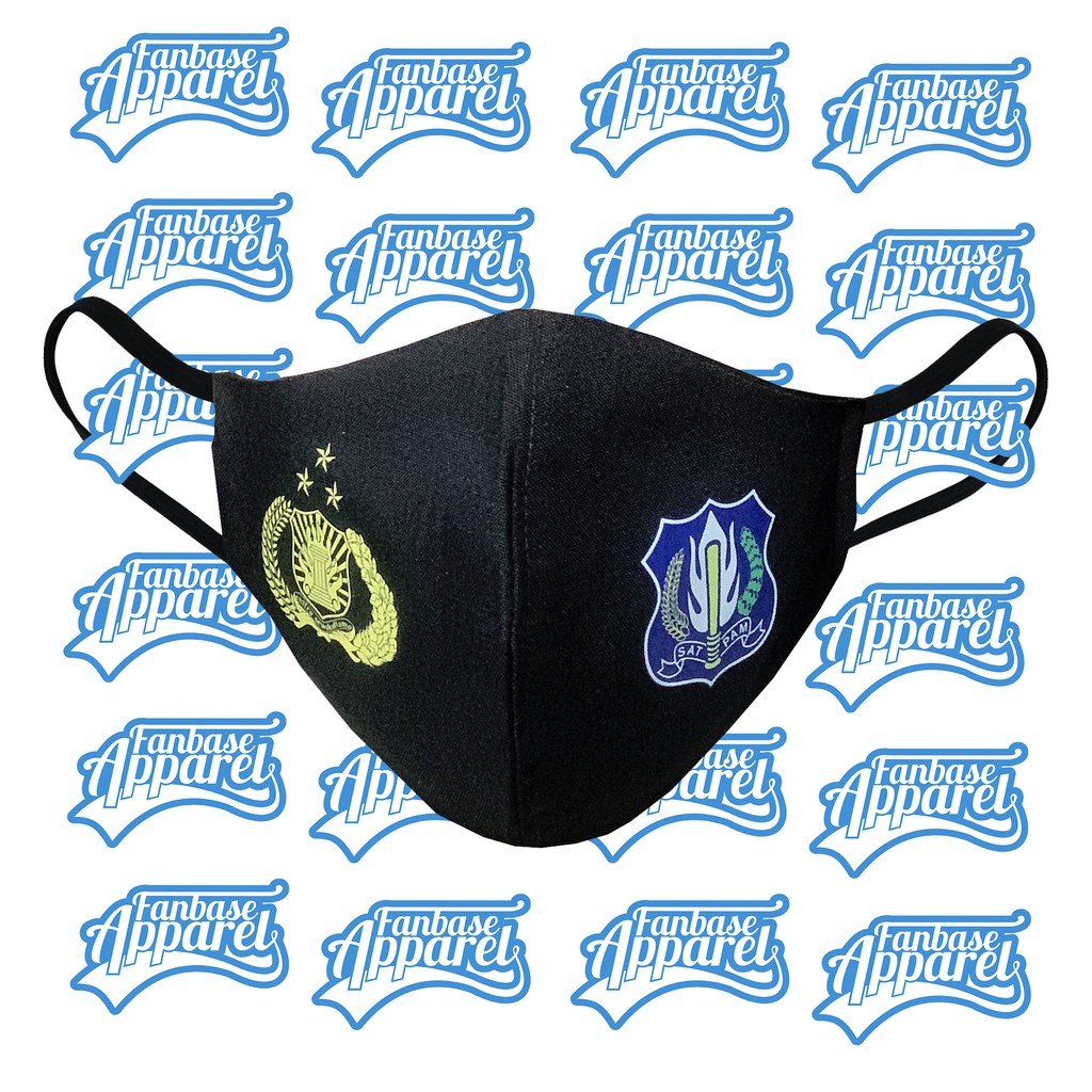 Masker Security Polri / Masker Satpam Bahan Drill Tebal