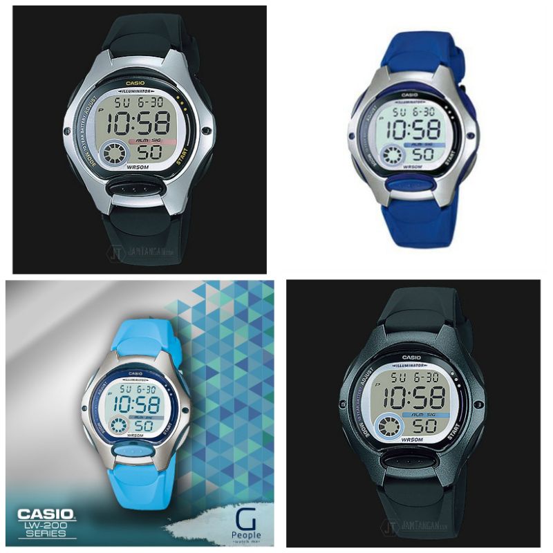 JAM TANGAN ANAK/ WANITA CASIO LW-200-1AVDF/LW-200-2AVDF/LW-200-2BVDF/LW-200-1BVDF ORIGINAL