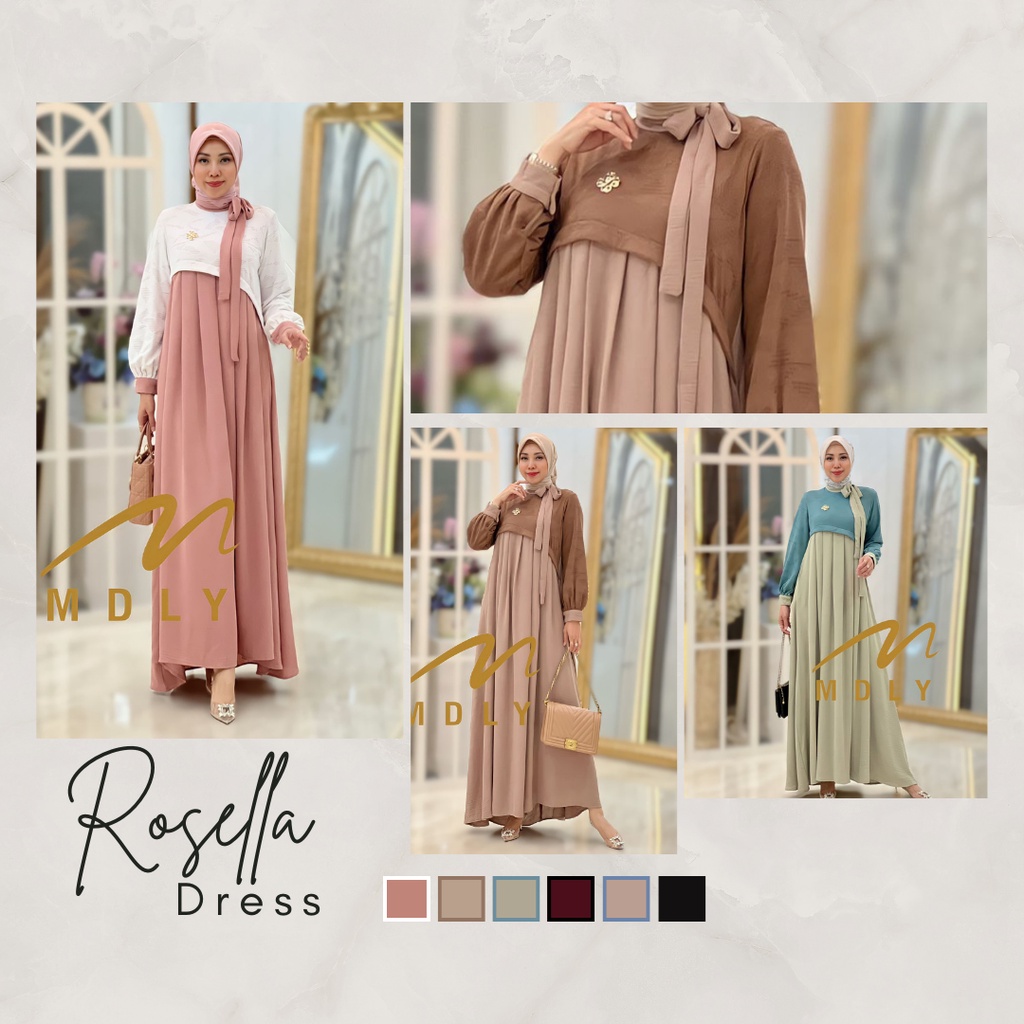 Fashion Muslim Terbaru Baju Gamis Wanita Dress Syari Muslimah Dress Casual Mdly Gold Busui Frendly W