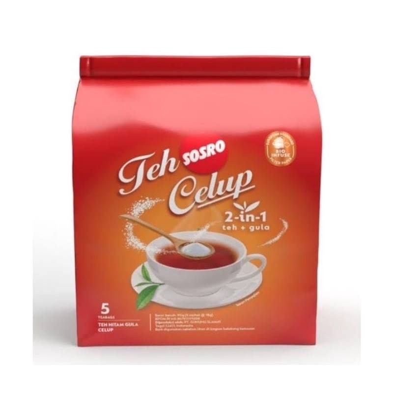 

Sosro Teh Celup 2 in 1 Teh+Gula Isi 5's