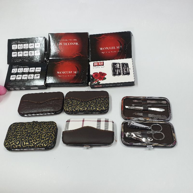 Manicure pedicure set anak baby kuku nail art dompet menicure 7in1