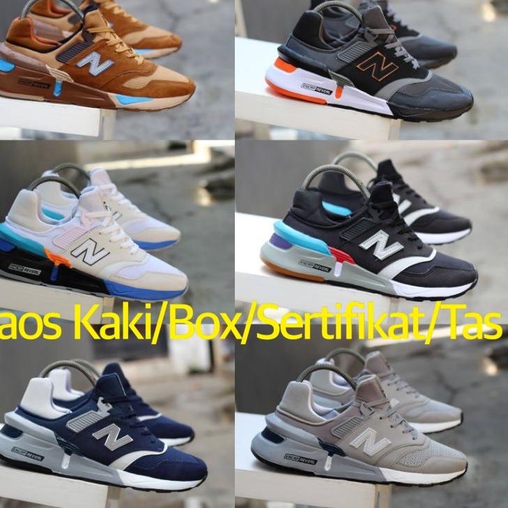 Flash Sale Sepatu Sneakers Running Pria 997s Brown Grey Orange Black Blue White Navy Grey Full white