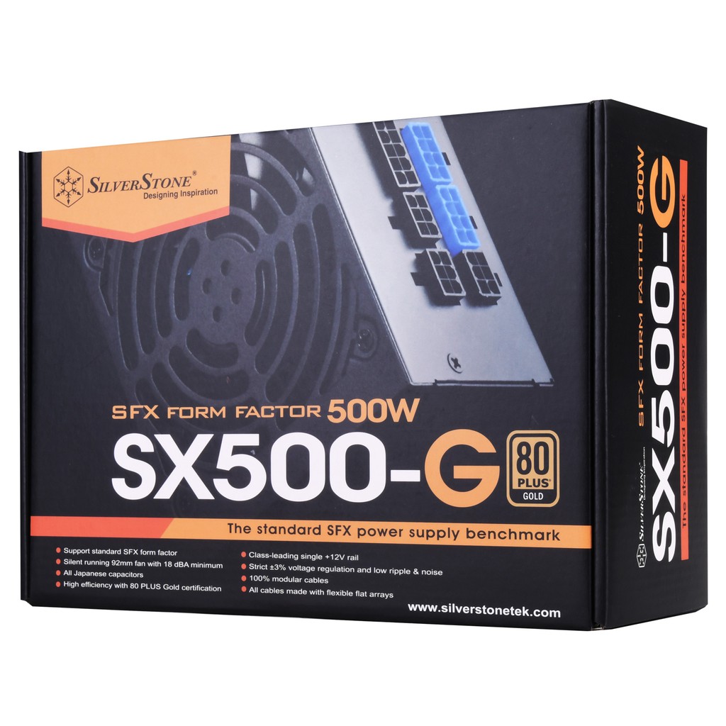 PSU SILVERSTONE SFX 500 WATT 80+ GOLD FULL MODULAR SX500-G