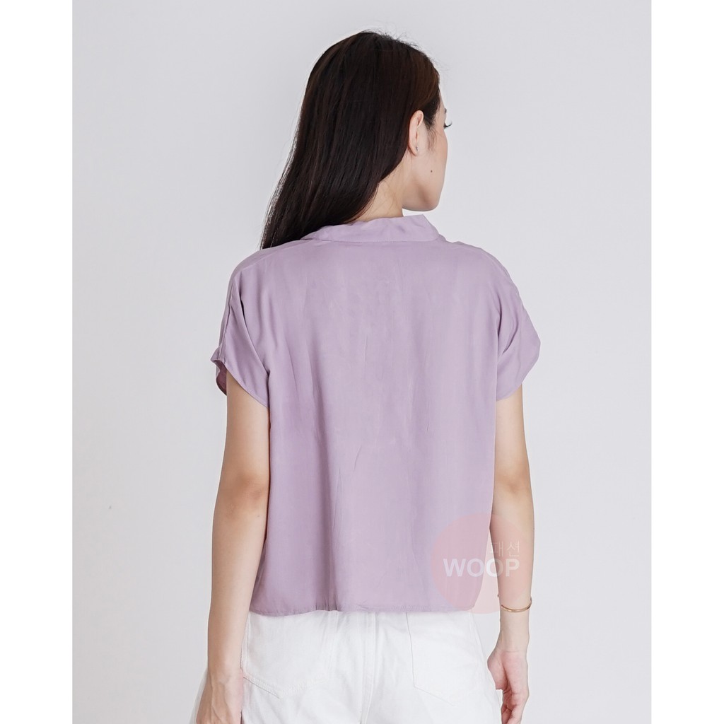 Casual V-neck Rayon Blouse premium Atasan Wanita