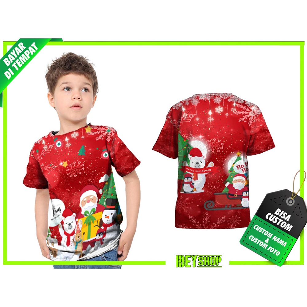 Tshirt Kaos Baju Anak NATAL MERRY CHRISTMAS 2021 12 Fullprint Sublime