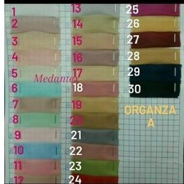 Organza dop/Bahan organza polos/Kain organza